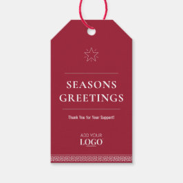 Custom Logo Company Season's Groetjes Vakantie Roo Cadeaulabel