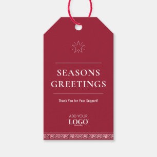 Custom Logo Company Season's Groetjes Vakantie Roo Cadeaulabel