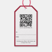 Custom Logo Company Season's Groetjes Vakantie Roo Cadeaulabel (Achterkant)