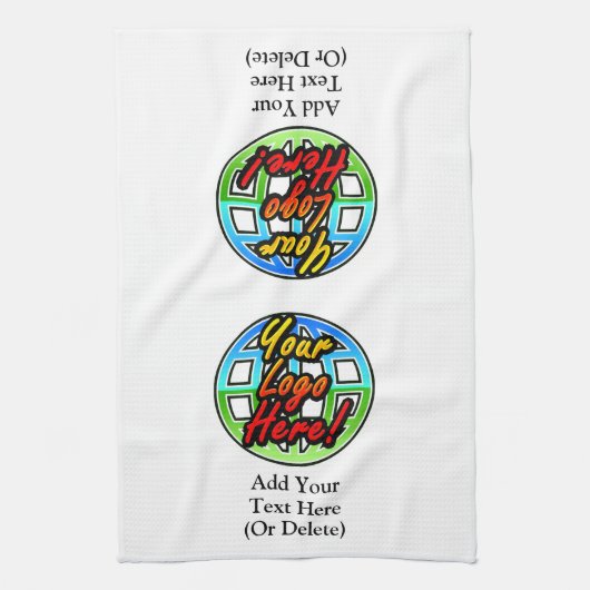 Custom Logo Corporate Cadeau Theedoek (Verticaal)