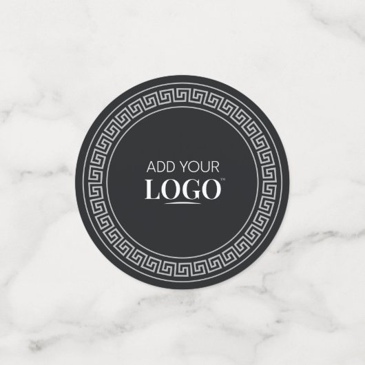 Custom Logo Corporate Event Elegant Greek Meander Confetti (Kleine voorkant)