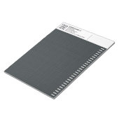 Custom Logo, Dark Engineering Graph Paper Grid Pad Notitieblok (Schuin)