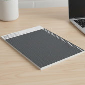 Custom Logo, Dark Engineering Graph Paper Grid Pad Notitieblok