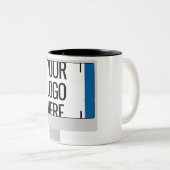 Custom Logo Design, Company Logo, Team Logo, Perso Tweekleurige Koffiemok (Voorkant rechts)