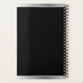 Custom Logo Elegant Black Silver Planner (Achterkant)