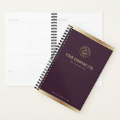 Custom Logo Elegant Bourgogne Red Gold Planner (Display)