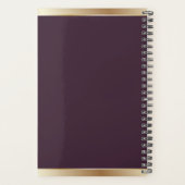 Custom Logo Elegant Bourgogne Red Gold Planner (Achterkant)