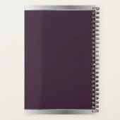 Custom Logo Elegant Bourgogne Rood Zilver Planner (Achterkant)