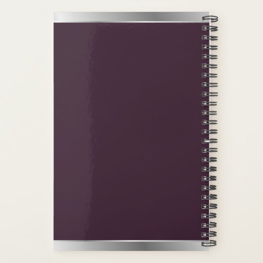 Custom Logo Elegant Bourgogne Rood Zilver Planner (Achterkant)