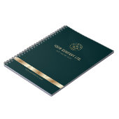 Custom Logo Elegant Groen Goud Notitieboek (Linkerzijde)