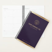 Custom Logo Elegant Paarse Goud Planner (Display)