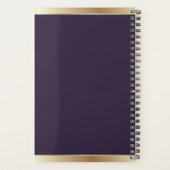 Custom Logo Elegant Paarse Goud Planner (Achterkant)