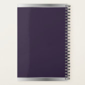 Custom Logo Elegant Paarse Zilver Planner (Achterkant)