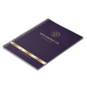 Custom Logo Elegant Purple Gold Notitieboek (Linkerzijde)
