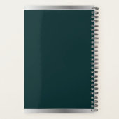 Custom Logo Elegant Smaragdgroen Zilver Planner (Achterkant)