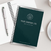 Custom Logo Elegant Smaragdgroen Zilver Planner