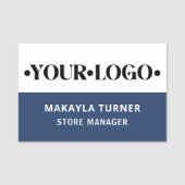 Custom Logo Employee Blue Naamplaatje (Voorkant)