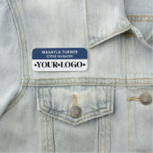 Custom Logo Employee Blue Naamplaatje (In situ)