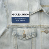 Custom Logo Employee Blue Naamplaatje (In situ)