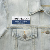 Custom Logo Employee Blue Naamplaatje (In situ)