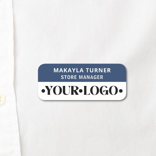 Custom Logo Employee Blue Naamplaatje