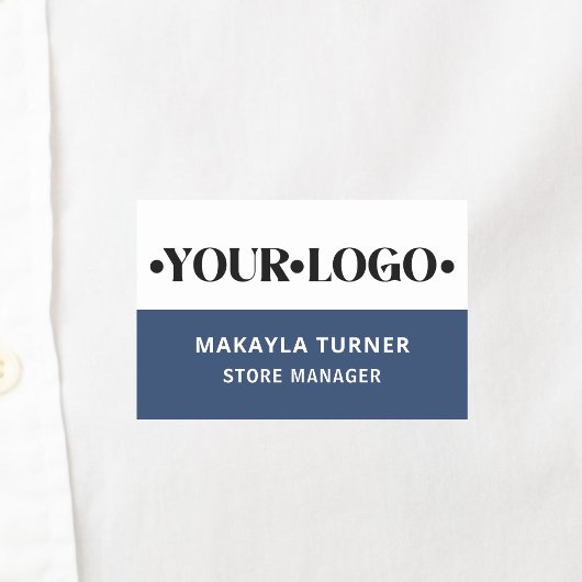 Custom Logo Employee Blue Naamplaatje