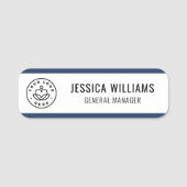 Custom Logo Employee Blue Naamplaatje (Voorkant)