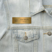 Custom Logo Employee ID Faux Copper Naamplaatje (In situ)