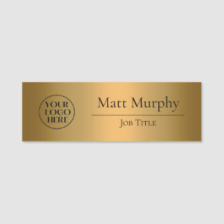 Custom Logo Employee ID Faux Copper Naamplaatje