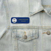 Custom Logo Employee Luxury Blue Naamplaatje (In situ)