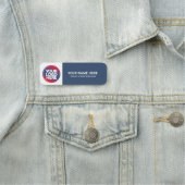 Custom Logo Employee magnetic or safety pin Naamplaatje (In situ)