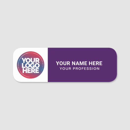 Custom Logo Employee magnetic or safety pin Naamplaatje (Voorkant)