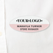 Custom Logo Employee Pink Naambadge