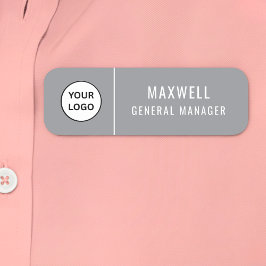 Custom Logo Employee Staff Safety Pin Ash Naamplaatje