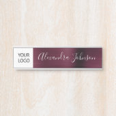 Custom Logo Executive Bourgogne Professional Deurbordje (Voorkant)