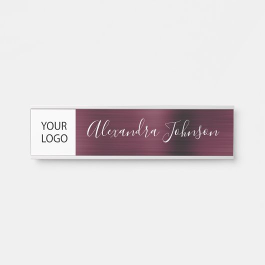 Custom Logo Executive Bourgogne Professional Deurbordje (Voorkant)