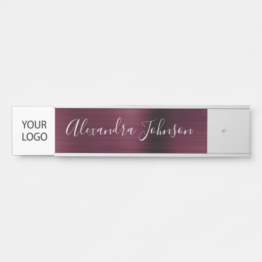 Custom Logo Executive Bourgogne Professional Deurbordje (Voorkant)