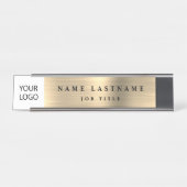 Custom Logo Executive Gold Business Professional Bureau Naambordje (Voorkant)