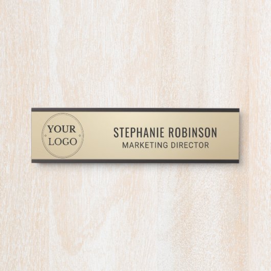 Custom Logo Executive Gold Business Professional Deurbordje (Voorkant)