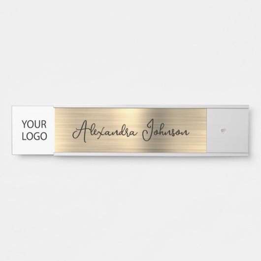 Custom Logo Executive Gold Professional Deurbordje (Voorkant)