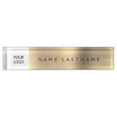 Custom Logo Executive Gold Professional Naambordje (Voorkant)