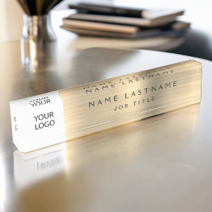 Custom Logo Executive Gold Professional Naambordje