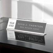 Custom Logo Executive Gray Professional Bureau Naambordje