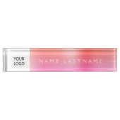 Custom Logo Executive Pastel Professional Naambordje (Voorkant)