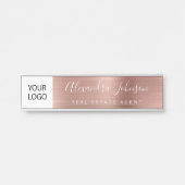 Custom Logo Executive Roos Gold Pink Professional Deurbordje (Voorkant)