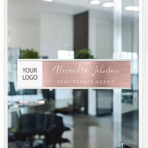 Custom Logo Executive Roos Gold Pink Professional Deurbordje