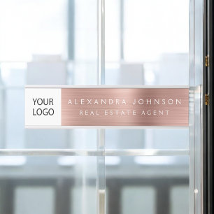 Custom Logo Executive Roos Gold Pink Professional Deurbordje