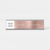 Custom Logo Executive Roos Gold Professional Bureau Naambordje (Voorkant)