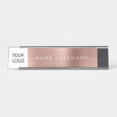 Custom Logo Executive Roos Gold Professional Bureau Naambordje (Voorkant)