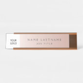 Custom Logo Executive Roos Gold Professional Bureau Naambordje (Voorkant)